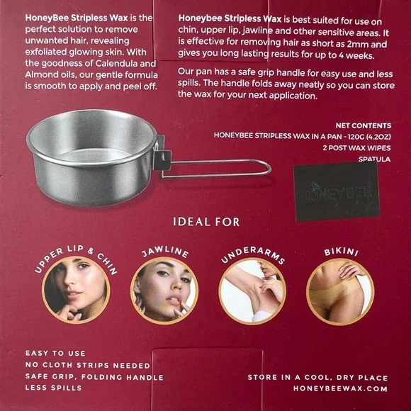 HONEYBEE Stripless Wax in a pan - Picture 2 of 8